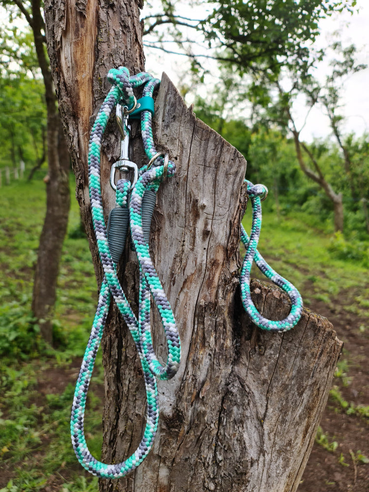 Mint camo Dog Loop Leash