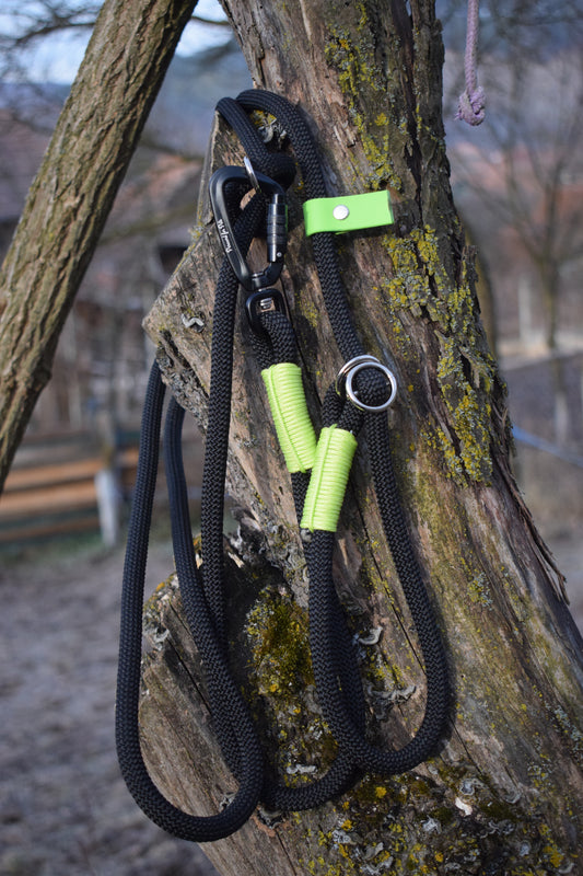 Black and Green Dog Loop Leash