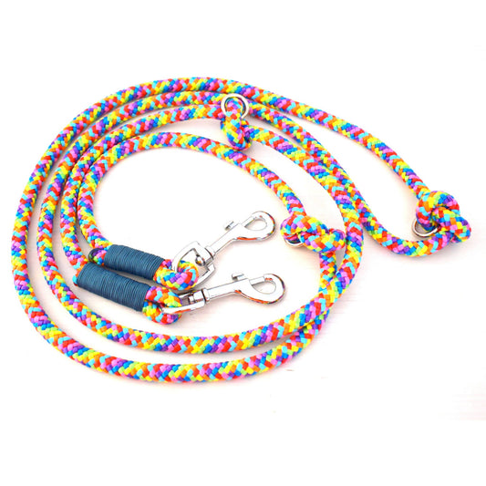 dog leash from paracord, colorful rainbow dog leash, dog leash, medium size dog leash, big dog leash, durable dog leash, fashion dog leash