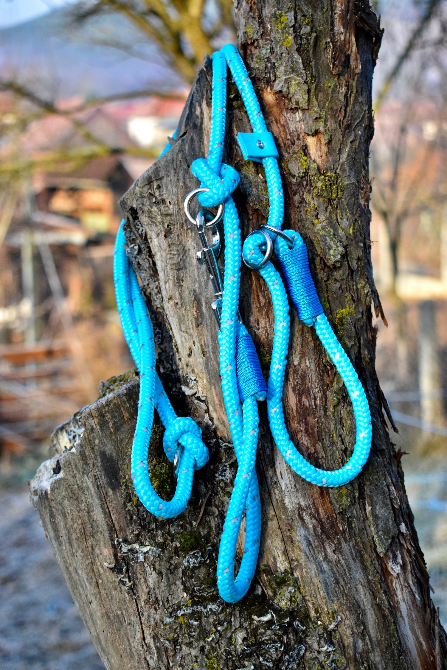 Leash Loop Aqua Dog Loop Leash | Handmade Accessories | Paracord for Pets ...