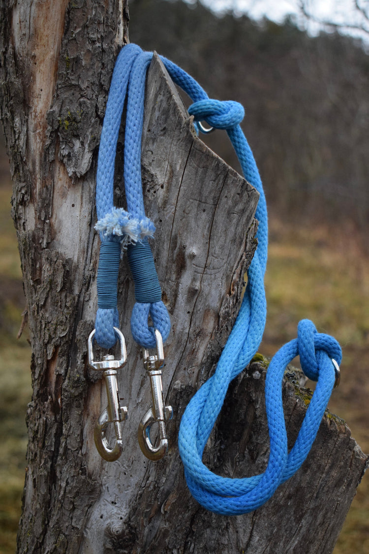 The Blues Dip Dye Adjustable Cotton leash