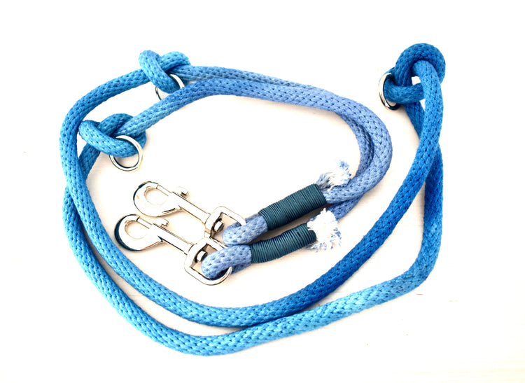 The Blues Dip Dye Adjustable Cotton leash